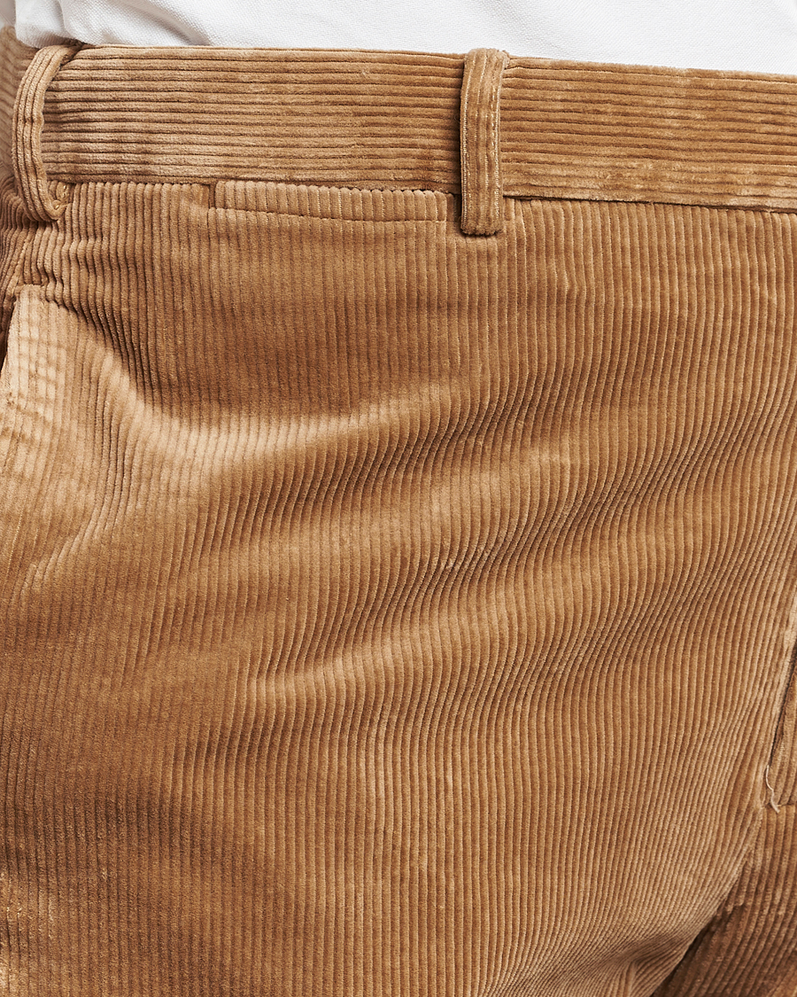 Uomini | Pantaloni | Polo Ralph Lauren | Corduroy Pleated Trousers Rustic Tan