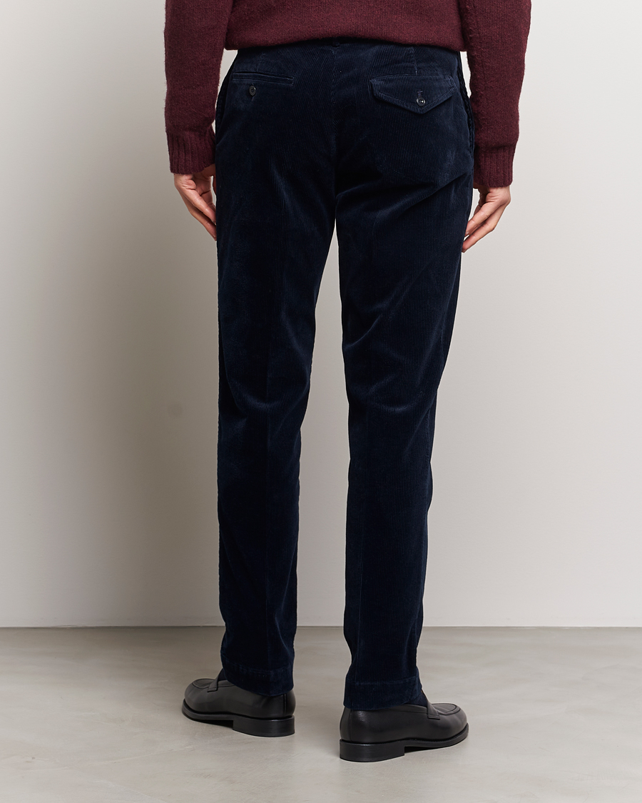Uomini | Pantaloni | Polo Ralph Lauren | Corduroy Pleated Trousers Aviator Navy