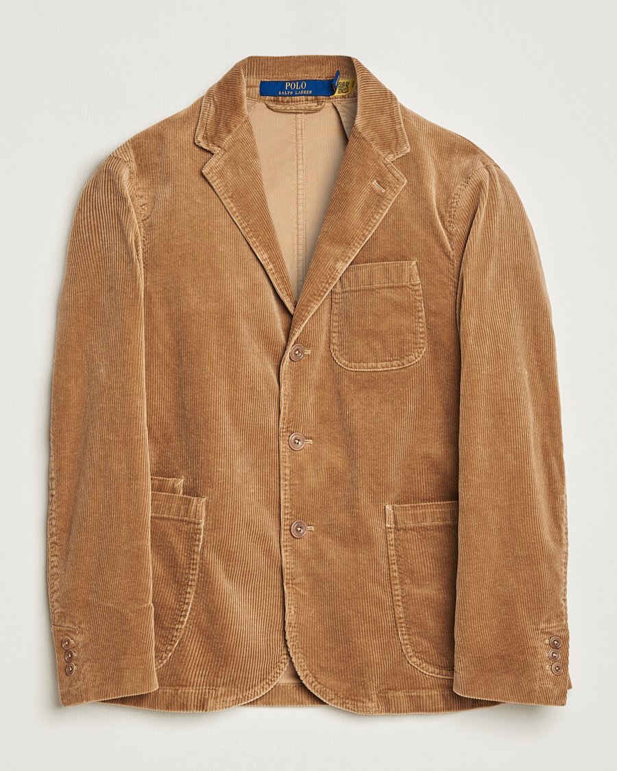 Uomini | Blazers | Polo Ralph Lauren | Corduroy Stretch Blazer Rustic Tan