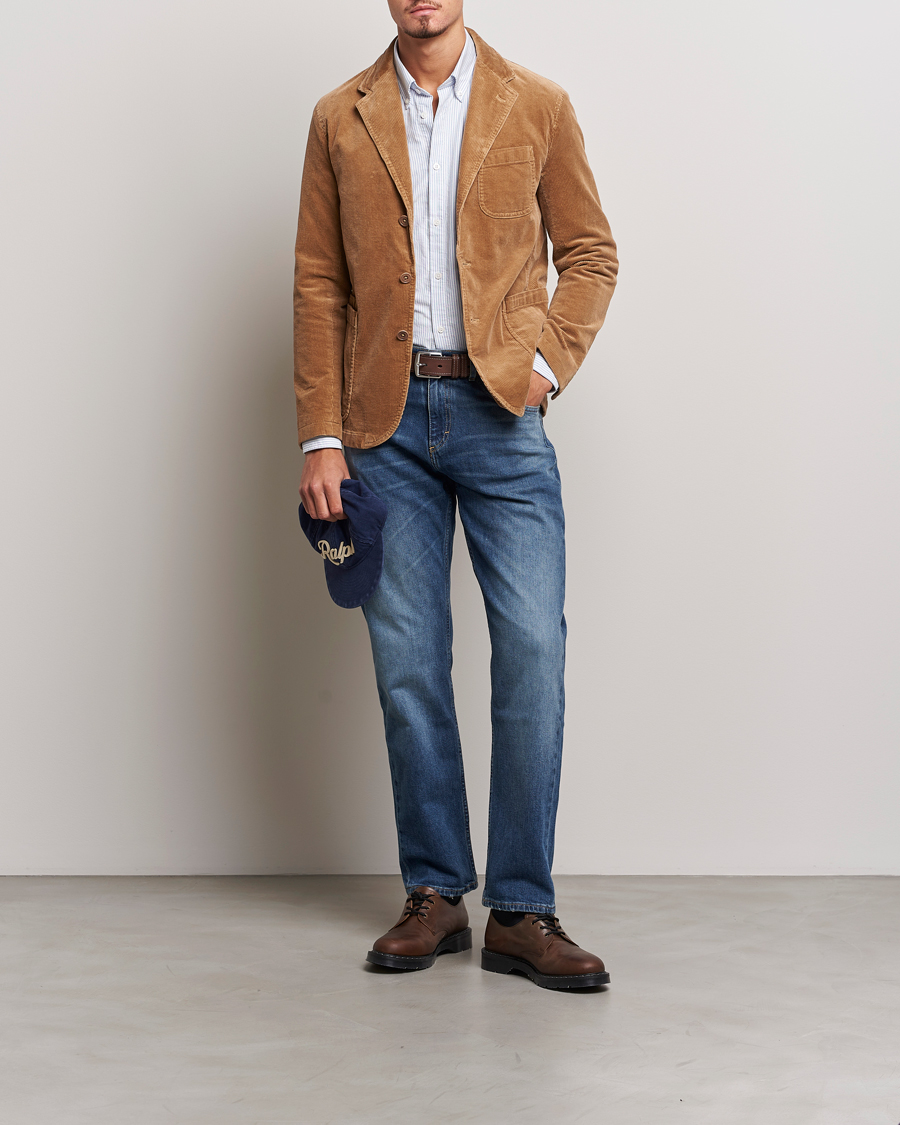 Uomini | Blazers | Polo Ralph Lauren | Corduroy Stretch Blazer Rustic Tan