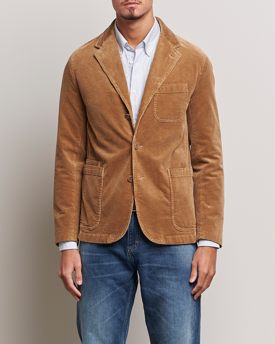 Uomini | Blazers | Polo Ralph Lauren | Corduroy Stretch Blazer Rustic Tan