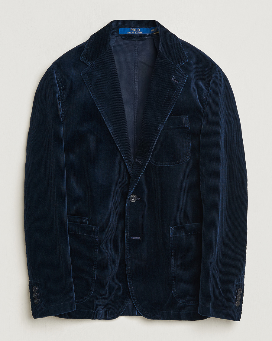 Uomini | Blazers | Polo Ralph Lauren | Corduroy Stretch Blazer Aviator Navy