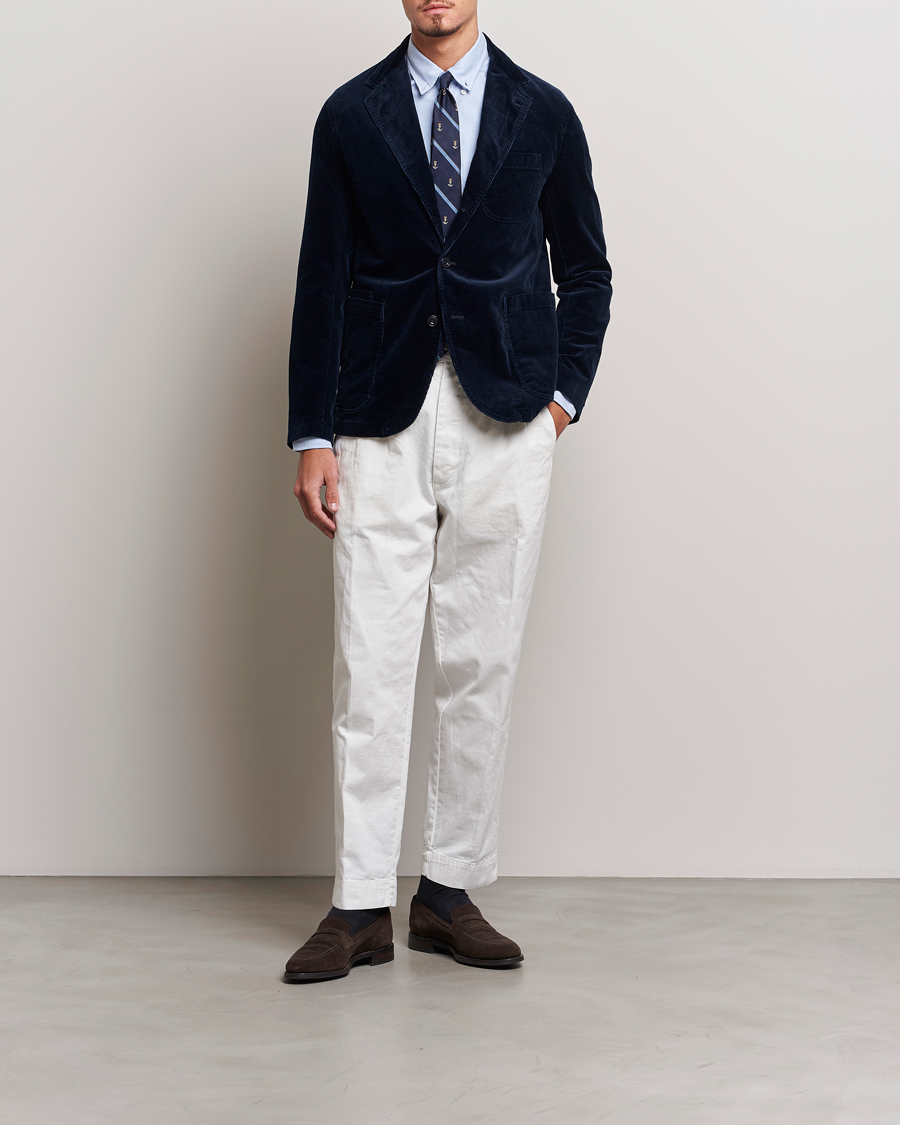 Uomini | Blazers | Polo Ralph Lauren | Corduroy Stretch Blazer Aviator Navy