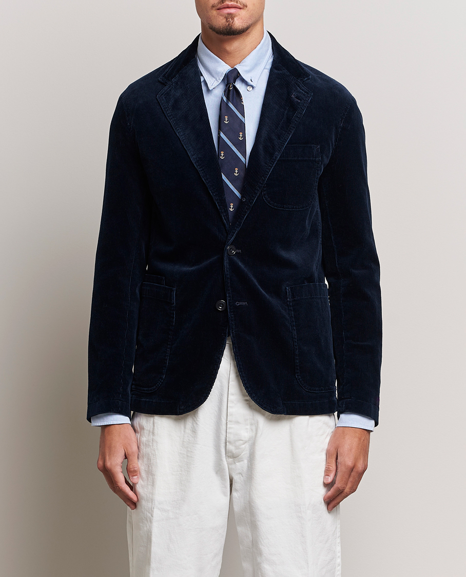 Uomini | Blazers | Polo Ralph Lauren | Corduroy Stretch Blazer Aviator Navy