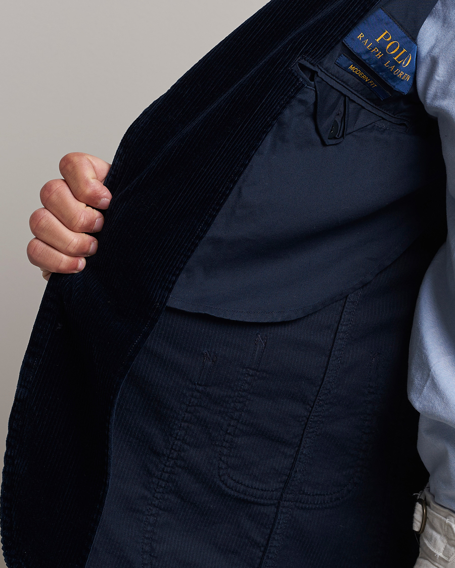 Uomini | Blazers | Polo Ralph Lauren | Corduroy Stretch Blazer Aviator Navy