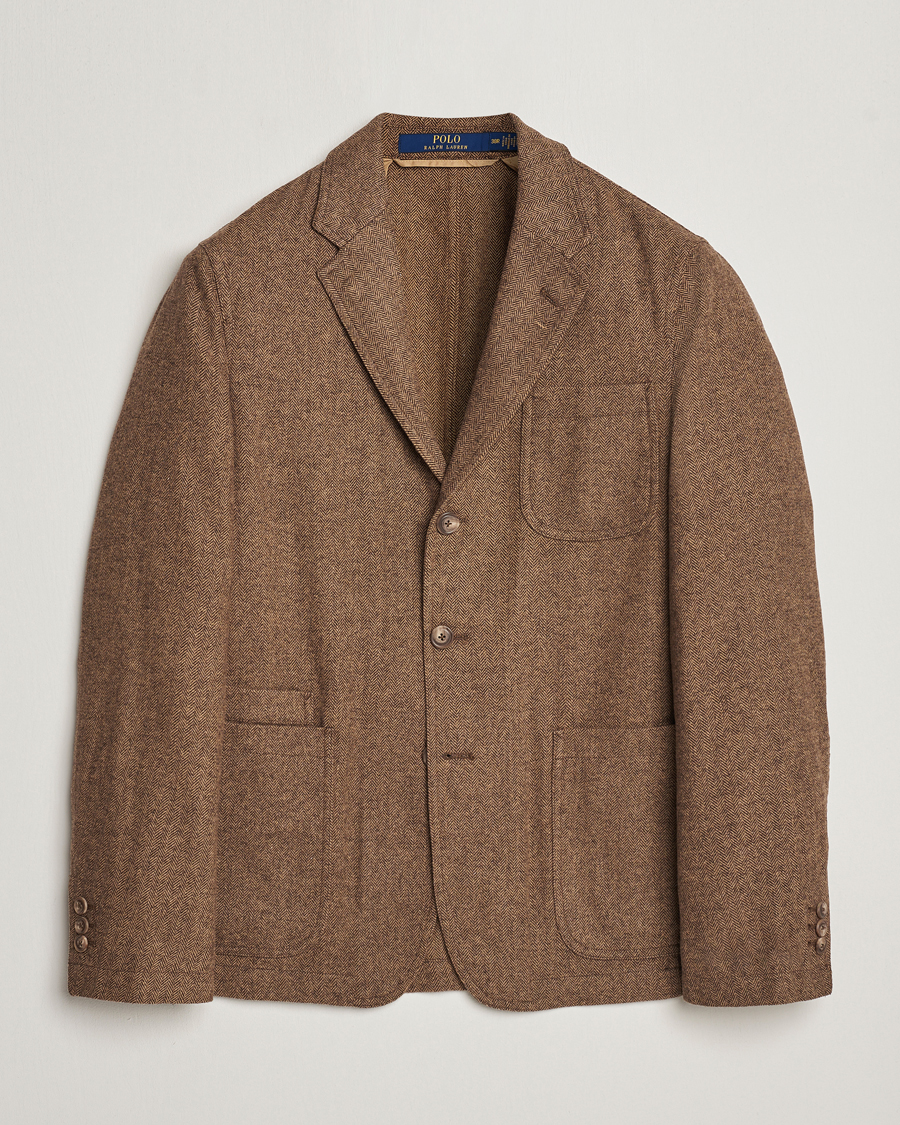 Uomini | Blazers | Polo Ralph Lauren | Classic Herringbone Sportcoat Brown/Tan