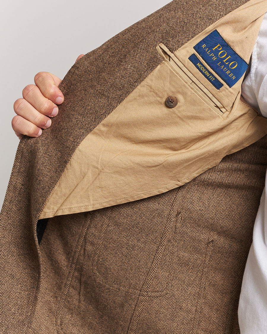 Uomini | Blazers | Polo Ralph Lauren | Classic Herringbone Sportcoat Brown/Tan