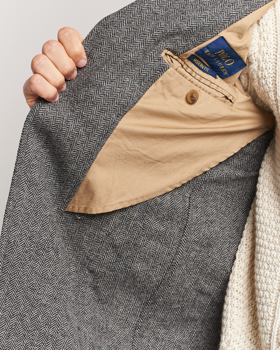 Uomini | Blazers | Polo Ralph Lauren | Classic Herringbone Sportcoat Black/Cream