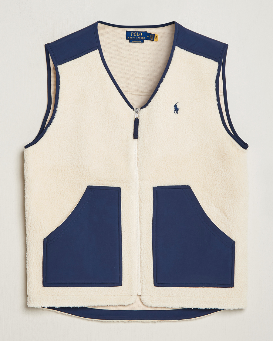 Uomini | Giacche | Polo Ralph Lauren | Gilet Pile Vest Winter Cream/Newport Navy