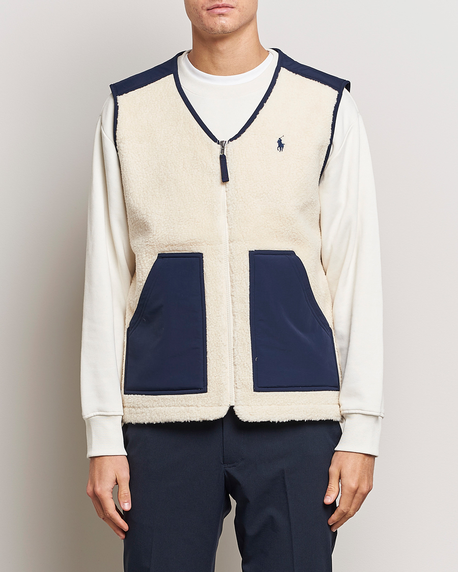 Uomini | Giacche | Polo Ralph Lauren | Gilet Pile Vest Winter Cream/Newport Navy
