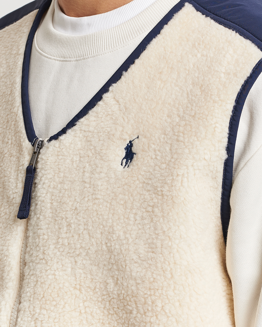 Uomini | Giacche | Polo Ralph Lauren | Gilet Pile Vest Winter Cream/Newport Navy