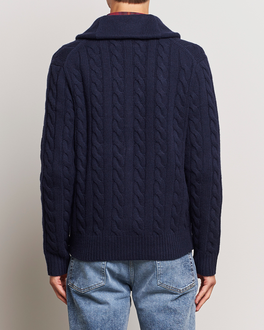 Uomini | Maglieria | Polo Ralph Lauren | Wool Cable Cardigan Hunter Navy