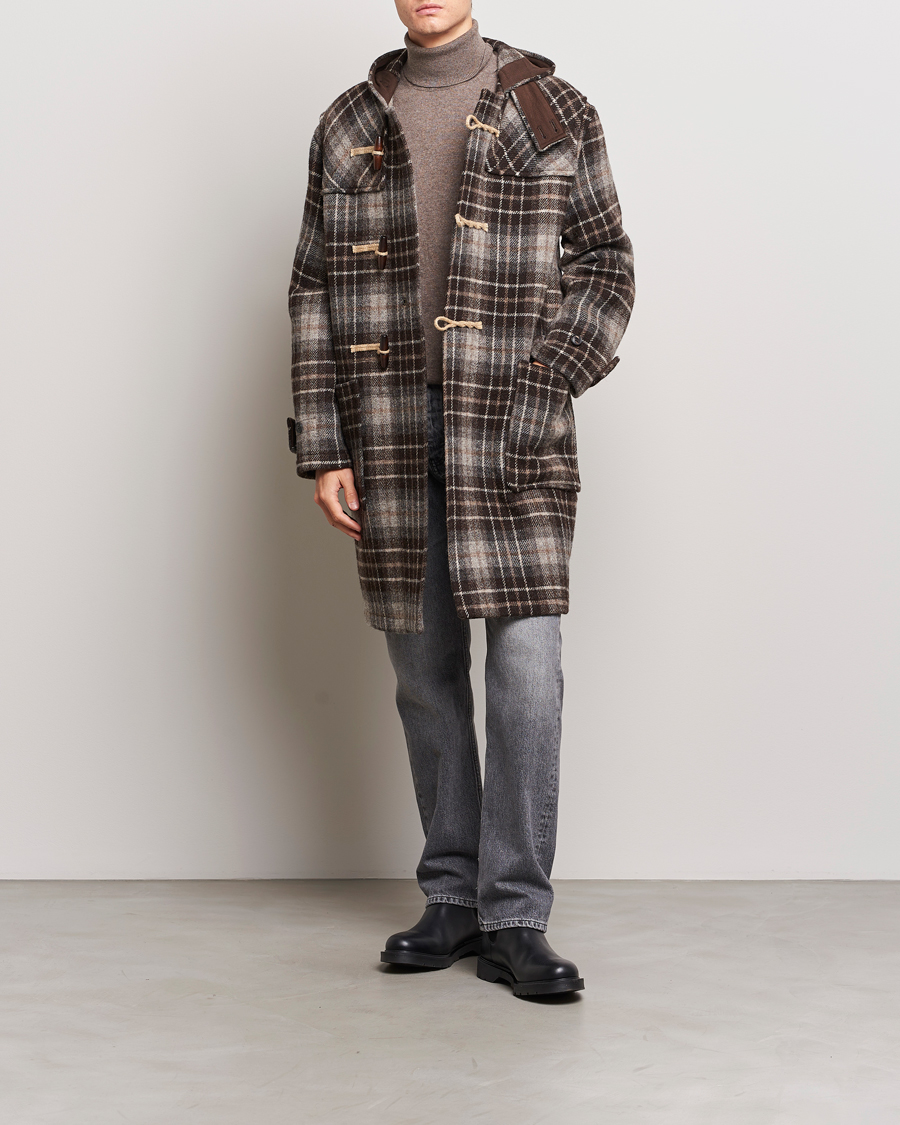 Uomini | Giacche | Gloverall | De Bonne Facutre Wool Duffle Coat Black/Grey