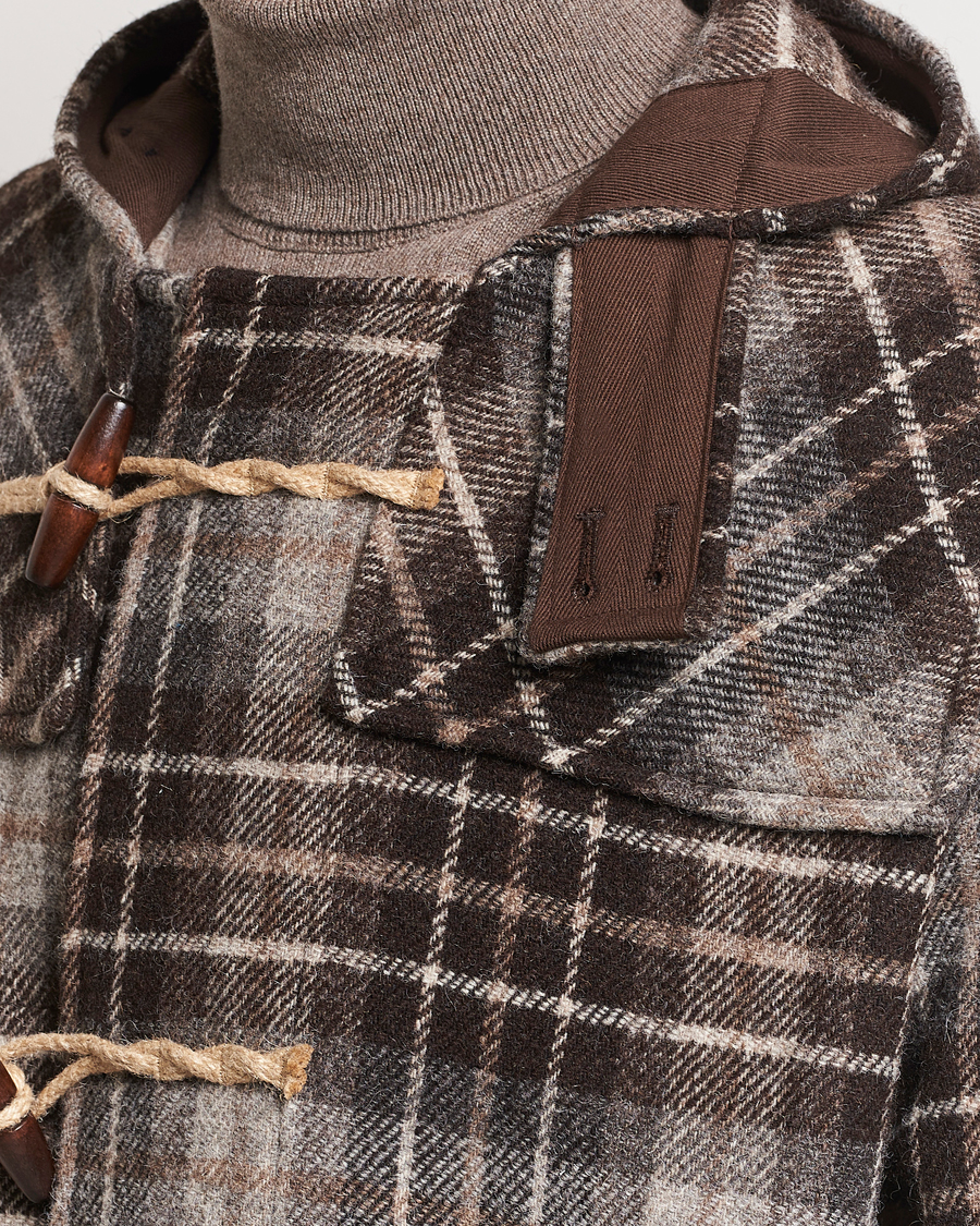 Uomini | Giacche | Gloverall | De Bonne Facutre Wool Duffle Coat Black/Grey