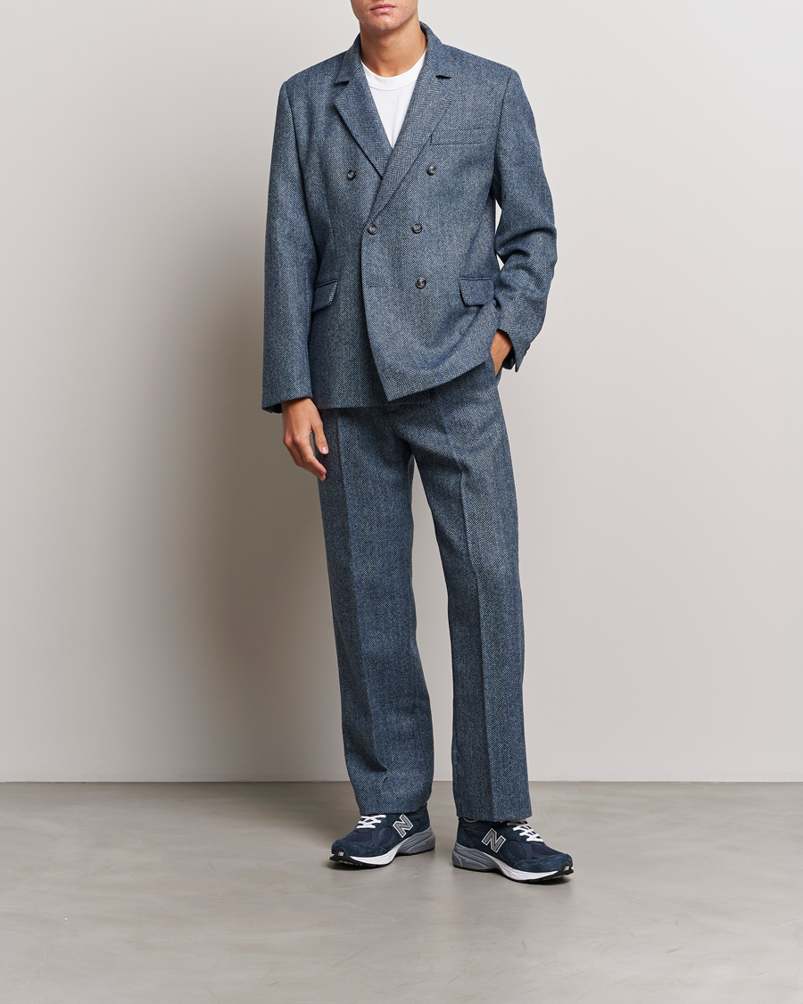 Uomini | Blazers | Palmes | Double Blaze Tweed Sport Coat Navy Herringbone