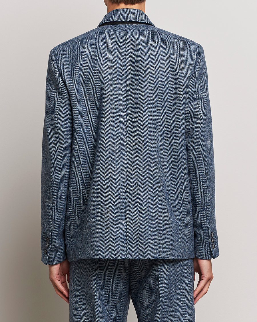 Uomini | Blazers | Palmes | Double Blaze Tweed Sport Coat Navy Herringbone