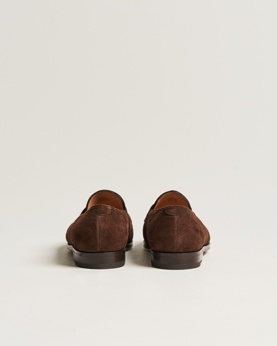 Uomini | Mocassini | John Lobb | Lopez Penny Loafer Dark Brown Suede