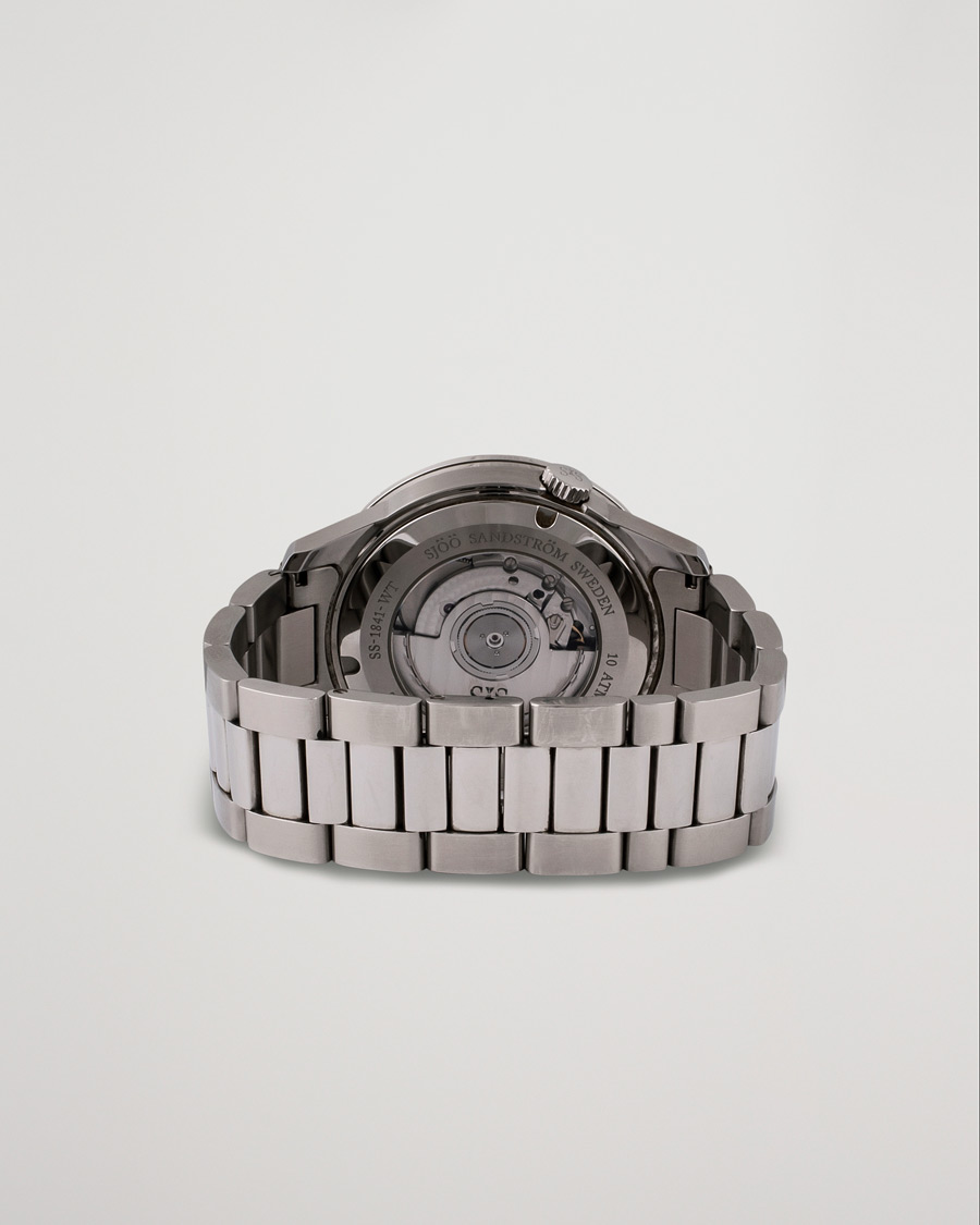 Uomini | Sjöö Sandström Pre-Owned Royal Steel Worldstimer 41mm SS-1841-WT Steel Black | Sjöö Sandström Pre-Owned | Royal Steel Worldstimer 41mm SS-1841-WT Steel Black