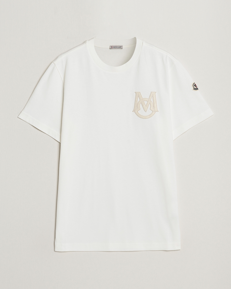 Uomini | T-shirt | Moncler | Embossed Logo T-shirt White