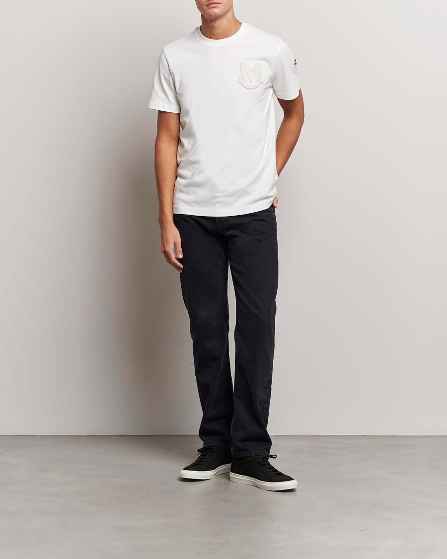 Uomini | T-shirt | Moncler | Embossed Logo T-shirt White