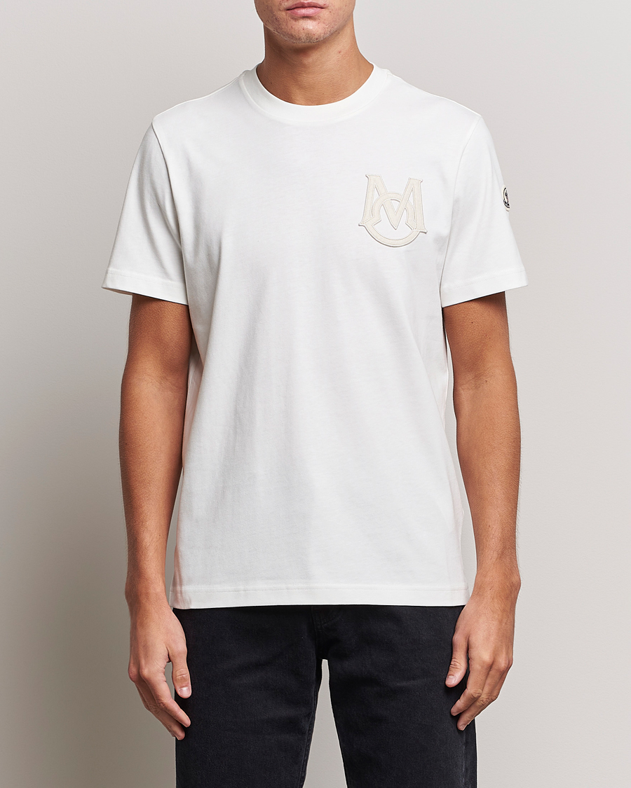 Uomini | T-shirt | Moncler | Embossed Logo T-shirt White