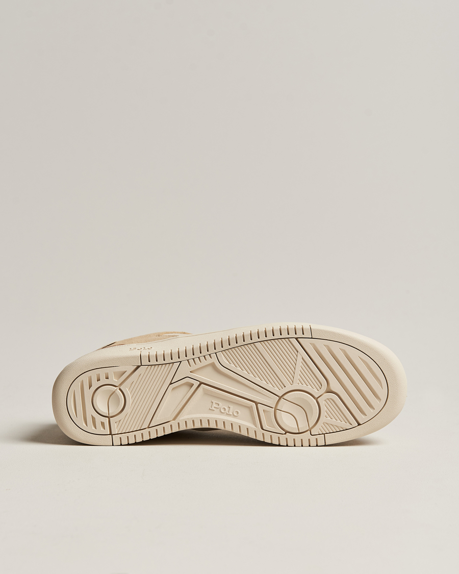 Uomini | Polo Ralph Lauren Masters Court Suede Sneaker Bone/Ecru | Polo Ralph Lauren | Masters Court Suede Sneaker Bone/Ecru