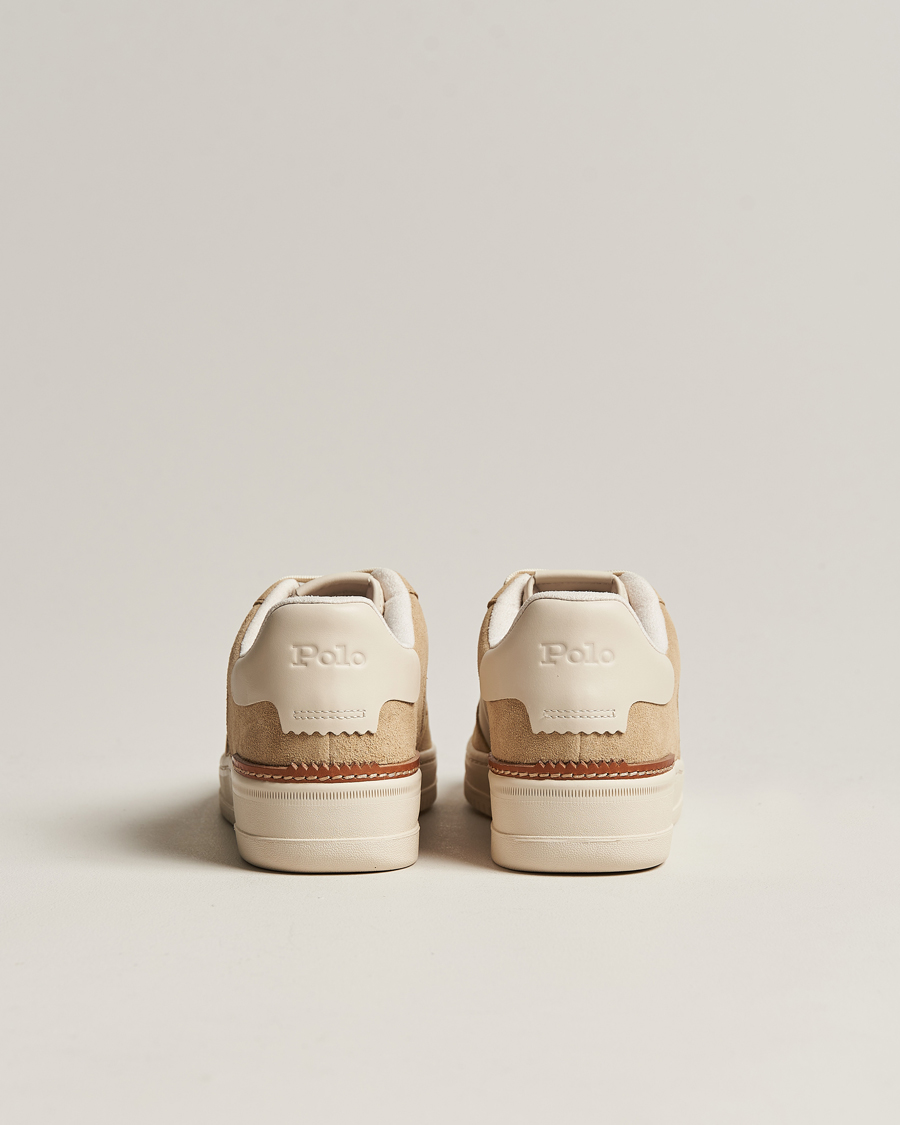 Uomini | Polo Ralph Lauren Masters Court Suede Sneaker Bone/Ecru | Polo Ralph Lauren | Masters Court Suede Sneaker Bone/Ecru