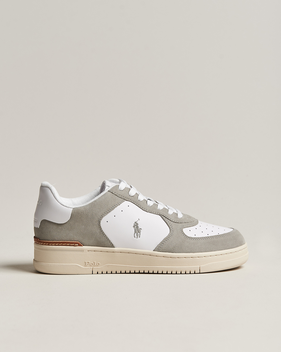 Uomini | Polo Ralph Lauren Masters Court Suede Sneaker Grey/White | Polo Ralph Lauren | Masters Court Suede Sneaker Grey/White