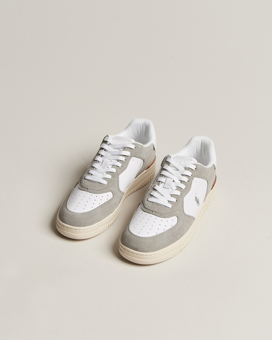 Uomini | Polo Ralph Lauren Masters Court Suede Sneaker Grey/White | Polo Ralph Lauren | Masters Court Suede Sneaker Grey/White