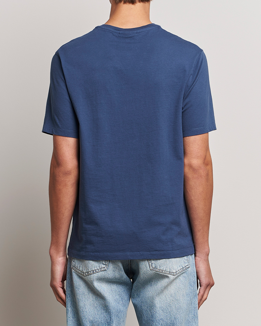 Uomini | T-shirt | Maison Kitsuné | Mini Handwriting T-shirt Blue Denim