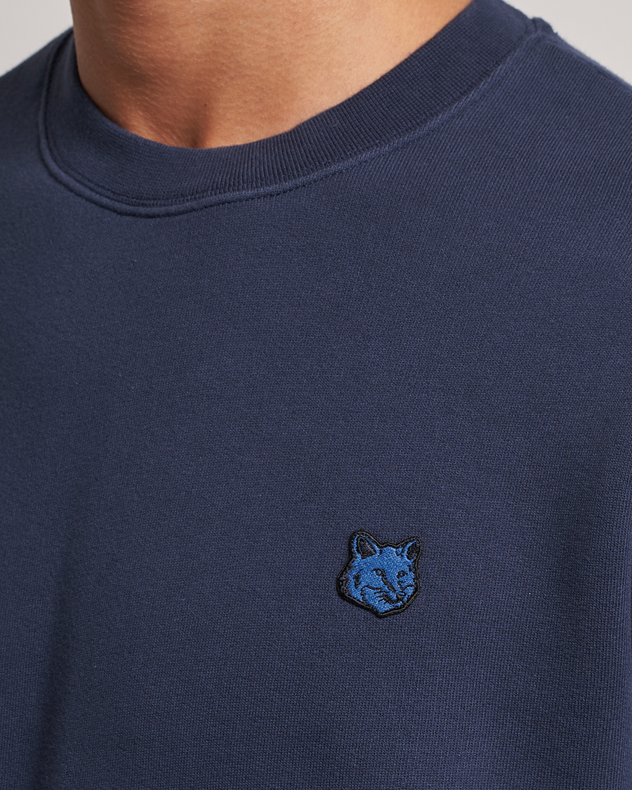 Uomini | Maglieria | Maison Kitsuné | Tonal Fox Head Sweatshirt Ink Blue