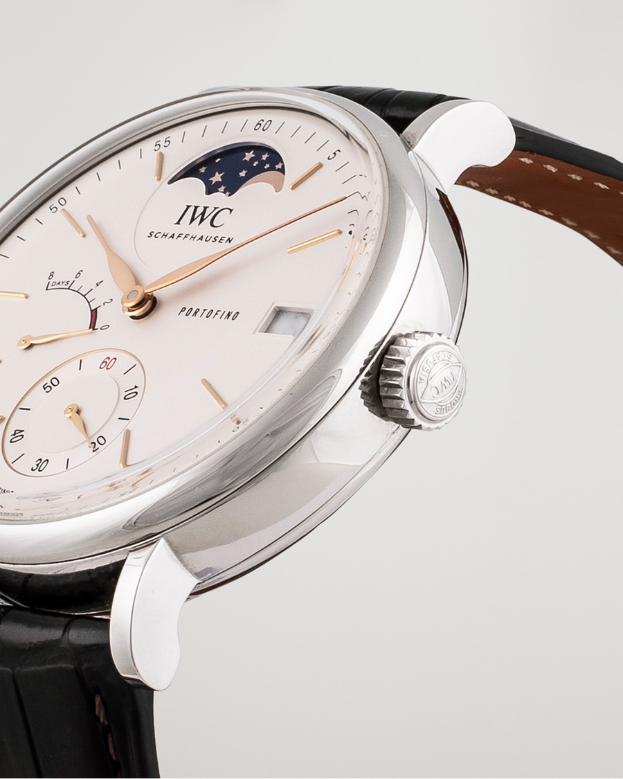 Uomini | IWC Pre-Owned Portofino Moon Phase IW516401 Steel White | IWC Pre-Owned | Portofino Moon Phase IW516401 Steel White