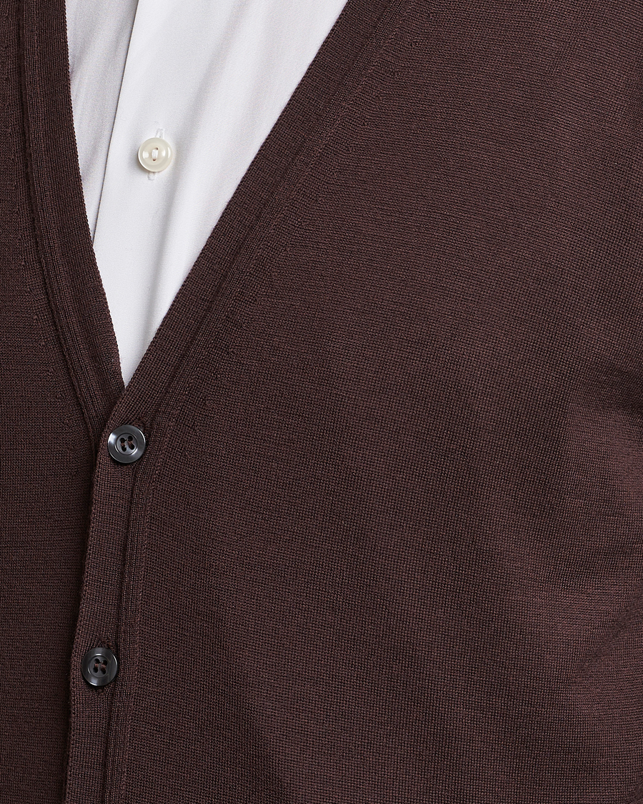 Uomini | Maglieria | John Smedley | Huntswood Slim Fit Waistcoat Truffle Brown