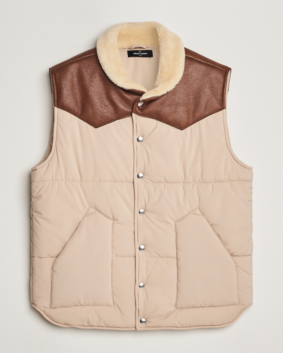 Uomini | Giacche | Gran Sasso | Aspen Padded Vest Beige/Brown