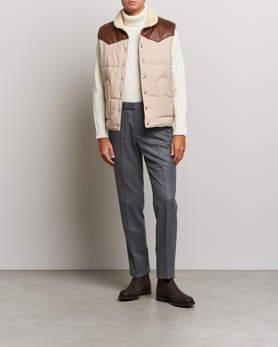 Uomini | Giacche | Gran Sasso | Aspen Padded Vest Beige/Brown