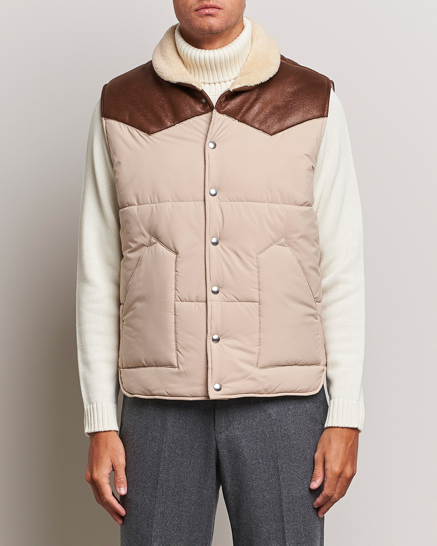 Uomini | Giacche | Gran Sasso | Aspen Padded Vest Beige/Brown