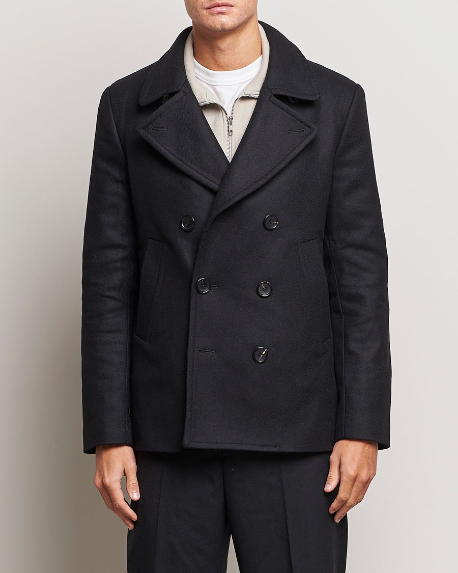 Uomini | Giacche | PS Paul Smith | Wool Peacoat Black