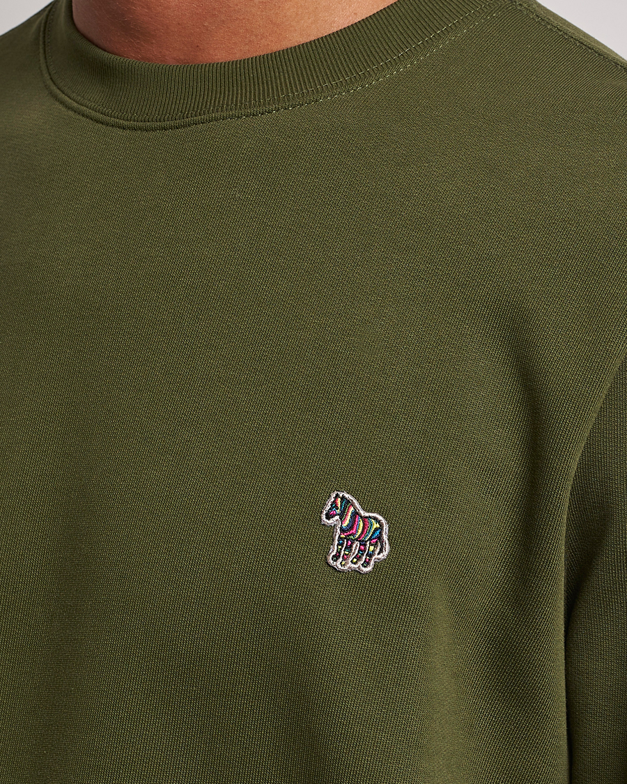 Uomini | Maglieria | PS Paul Smith | Organic Cotton Zebra Sweatshirt Olive
