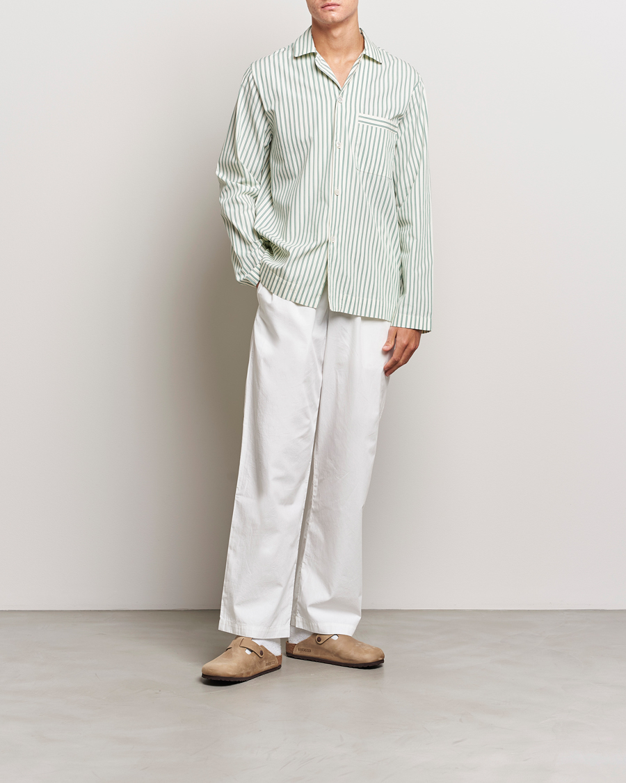 Uomini | Accappatoi & Pigiami | Tekla | Poplin Pyjama Shirt Clover Stripes