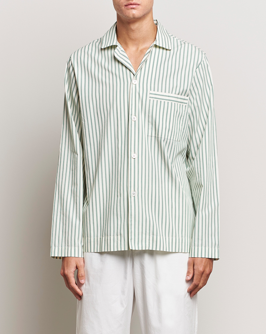 Uomini | Accappatoi & Pigiami | Tekla | Poplin Pyjama Shirt Clover Stripes