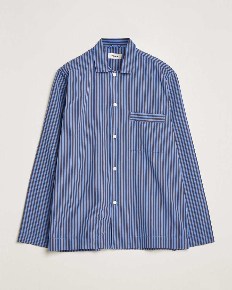 Uomini | Accappatoi & Pigiami | Tekla | Poplin Pyjama Shirt Verneuil Stripes