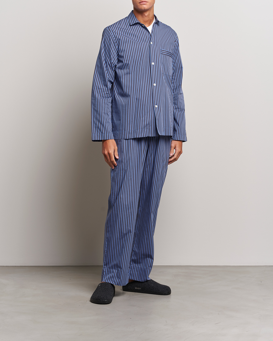 Uomini | Accappatoi & Pigiami | Tekla | Poplin Pyjama Shirt Verneuil Stripes