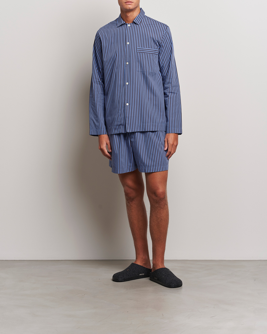 Uomini | Accappatoi & Pigiami | Tekla | Poplin Pyjama Shorts Verneuil Stripes