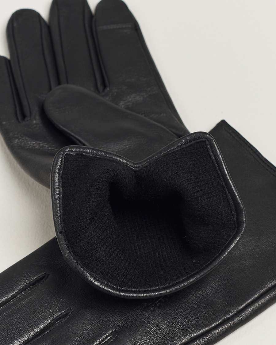 Uomini | BOSS BLACK Hainz Leather Gloves Black | BOSS BLACK | Hainz Leather Gloves Black