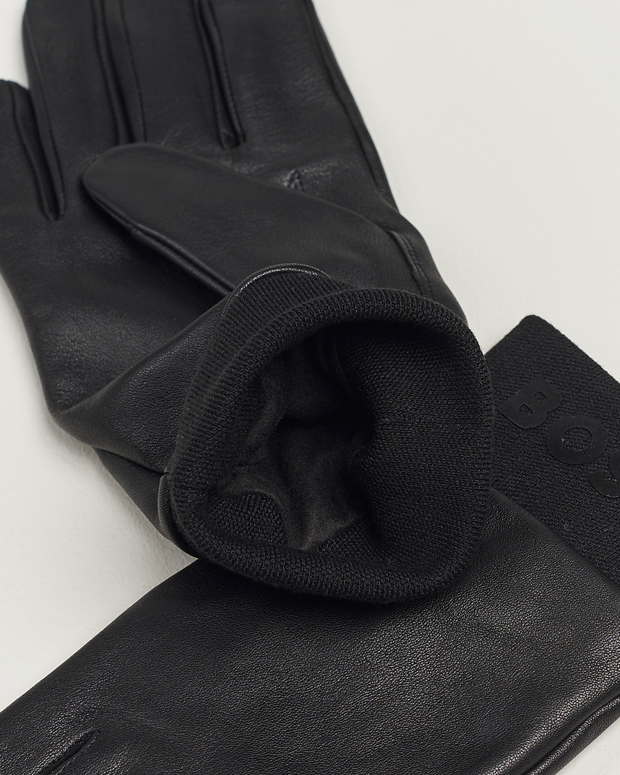 Uomini | BOSS BLACK Hyden Leather Glover Black | BOSS BLACK | Hyden Leather Glover Black
