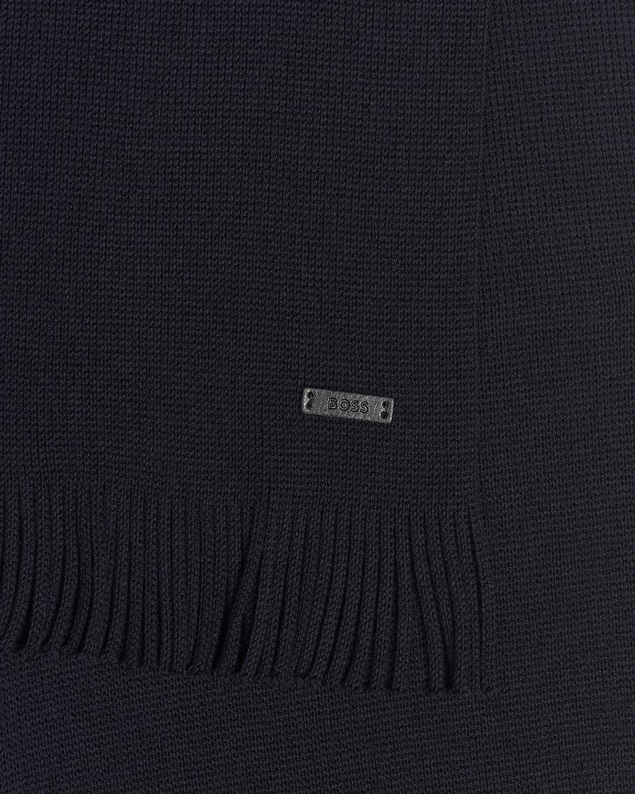 Uomini | BOSS BLACK Albas Wool Scarf Dark Blue | BOSS BLACK | Albas Wool Scarf Dark Blue