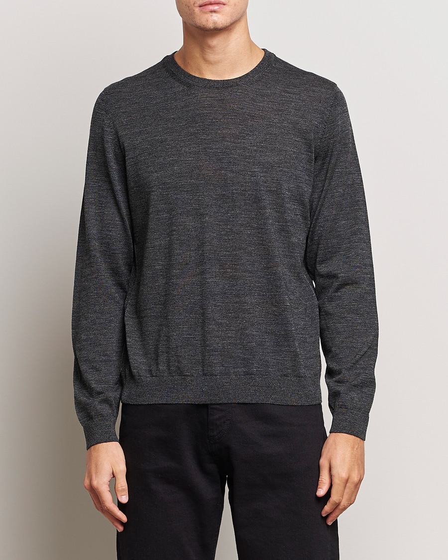 Uomini | Maglieria | BOSS BLACK | Leno Knitted Sweater Black Melange