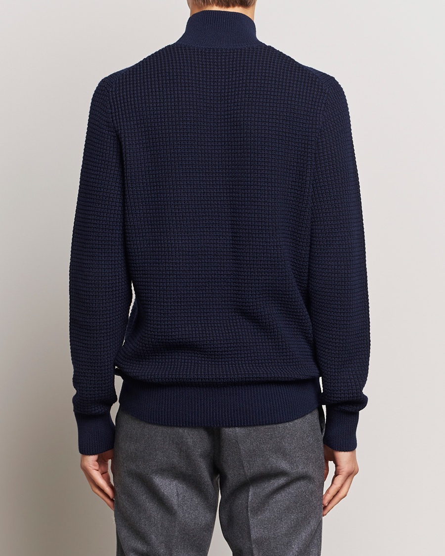 Uomini | Maglieria | BOSS BLACK | Maurelio Heavy Knitted Polo Dark Blue