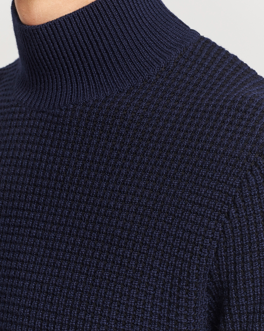 Uomini | Maglieria | BOSS BLACK | Maurelio Heavy Knitted Polo Dark Blue