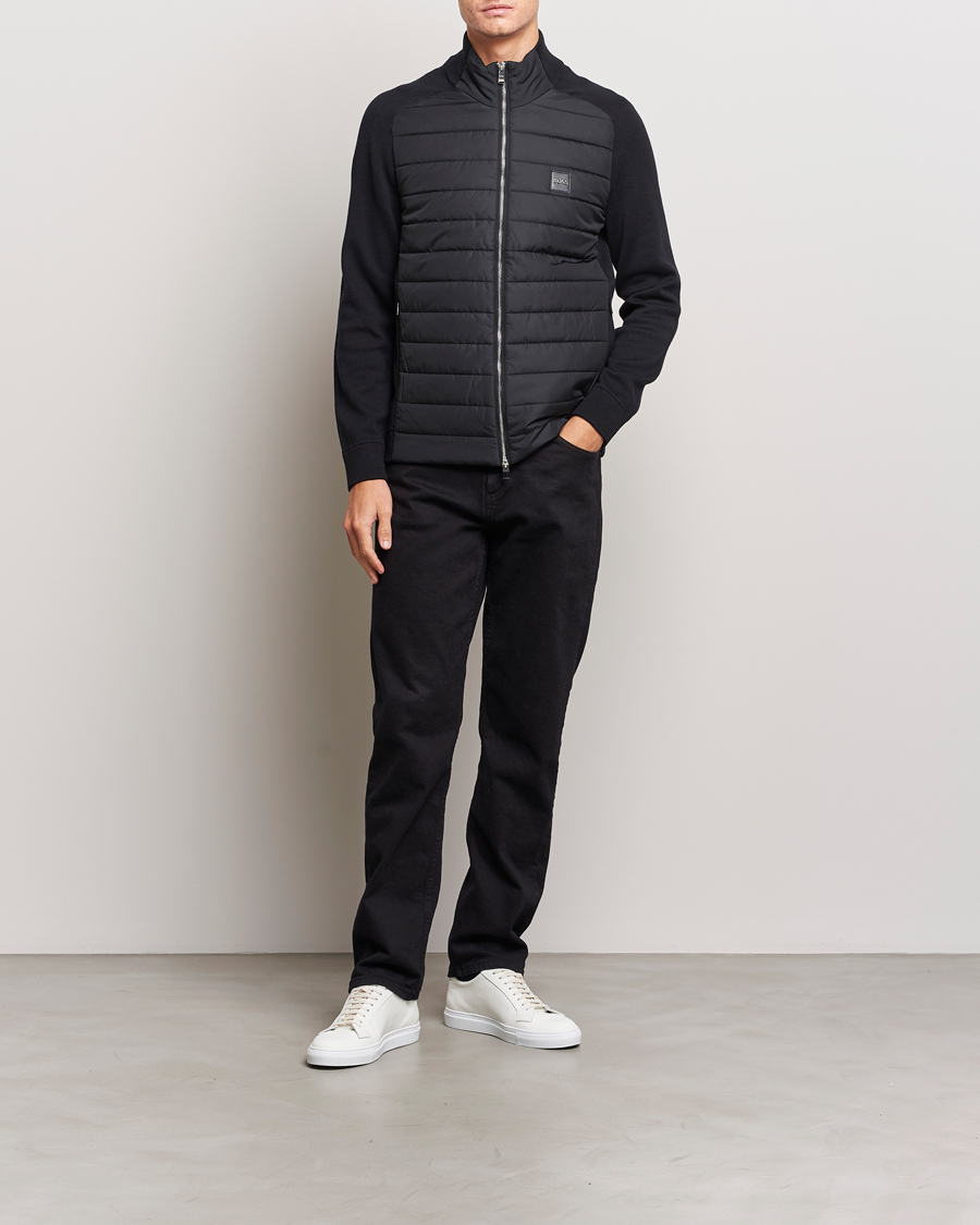Uomini | Maglieria | BOSS BLACK | Medesimo Hybrid Full Zip Black